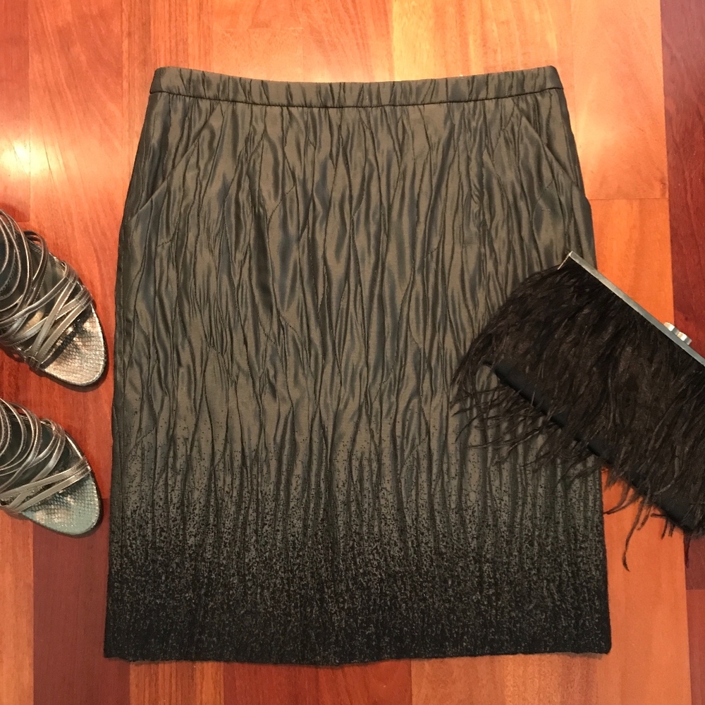 BCBGMaxAzria Gunmetal Grey Pencil Skirt